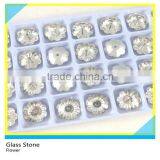 Square 2 Holes Glass Sew on Stone 8x8mm/10x10mm/12x12mm thumbnail-3