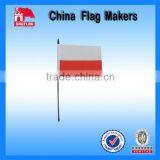 Custom Poland Small Hand Flag For Sport Fans Promotion