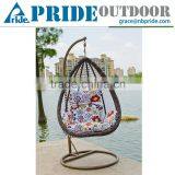 Indoor Rattan Egg Hanging Baby Kid's Patio Living Room Metal Garden Cane Wicker Swing Chair thumbnail-1