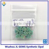 Synthetic Moon Yellow Light Green Machine Cut Heart Shape Opal Cabochon Make in China thumbnail-3