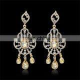 Stylish Retro Rhombus Crystal Ethnic Style Chandelier Earrings thumbnail-2