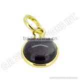 Sterling Silver Pendant,iolite Round Gemstone,handmade Wholesale Plain Pendant Jewelry thumbnail-1