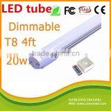 Hot Sale 4 Feet Dimmable Led t8 Tube Fluorescent Light 1200mm Dimmable Tube Light Led