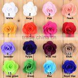 4CM Burlap Rose Flower, Mini Burlap Flower