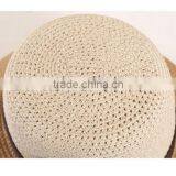 QXSH0029 Summer Flower Ribbon Beach Hat New Patchwork Straw Hat Fedora Bucket thumbnail-5
