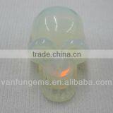 Different Size Color White Opal Gemstone Skull thumbnail-1