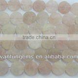 Natural Rose Quartz Round Coin,sizes Can be 15mm,20mm,25mm,30mm thumbnail-1