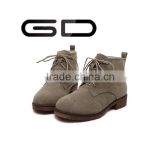 GD classic round toe cross-tied non-slip cow muscle sloes booties shoes for ladies