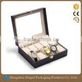 Custom 12 Slot Mens Leather Watch Storage Box