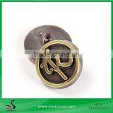 Sinicline Custom Round Metal Tag With Embossed Logo