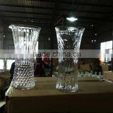 Middle Size Clear Fancy Shape Glass Vase for Flower thumbnail-2