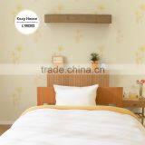 Free Embossed Pvc Wallpaper, Lemon Yellow Country Plant Wall Mural for Home Deco , Removable Wall Decal Pattern