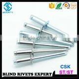 ISO 15980 STEEL RIVET BODY STEEL MANDREL COUNTERSUNK ST/ST RIVETS thumbnail-1
