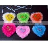 Baby Girls Heart Shape With Applique Felt Card Coin Messenger Bag