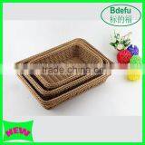 Hot Selling Wholesale High Quality Natural Handmade Decorative Cheap Wicker Bread Display Basket thumbnail-1