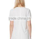 Hot Selling Low MOQ Summer Design Ladies Cool Embellished T-shirt Women thumbnail-4