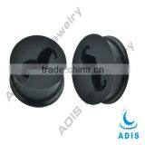 Fashion Design Black Wholesale Piercing Ear Plug Silicone Tunnel thumbnail-2