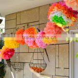 Pink and White Tissue Paper Pom Poms Pompom Paper Balls Garland Wedding Party Decorations thumbnail-3