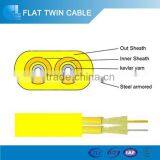 Double Core Double PVC/ LSZH Sheath 652d/ G655/ G657 Fiber Optic Cable GJFJBV thumbnail-1