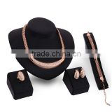 18K Gold Jewelry Set African Beads Statement Chunky Jewelries 4PCS/ Set Jewelry Set For Women