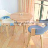 Colorful Fabric Wood Dining Armchair thumbnail-6