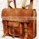 genuine leather vintage style back pack/ruck sack bags/real leather back pack