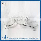 3pcs/set Apple Shape Deep Glass Fruit Bowls Set With Iron Stand thumbnail-1