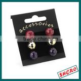 Black PVC Jewelry Display Card For Earring with hook