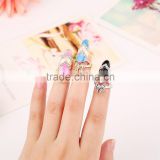 Fashion bowknot fingernail finger nail ring