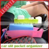 Fountional mini organizer portable seat side plastic car pocket promotional