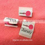 High Definition Off-white Taffeta Woven Label,knitting Clothing Tag thumbnail-5