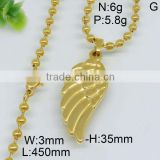 Exquisite wing shape turkish design golden necklace