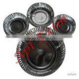 Silver Laminated Disposable Quality Paper Plates for Snacks Purpose