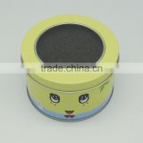 wholesale OEM round window lid Metal small Tin Boxes With Foam custom hinged metal tins