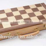 Chess& Checker Game Folding Wooden Chess Set With Buckle thumbnail-1