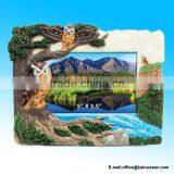 Owl Resin Stone Finish Picture / Photo Frame - Animals Collection thumbnail-1