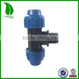 BSP Male Tee Fittings With Blue Nut thumbnail-1