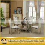 Glass Dining Table Metal and Glass Furniture Foshan Steel Furniture thumbnail-3