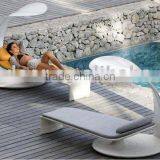 Rattan Chaise Lounge or Wicker Sun Bed thumbnail-1