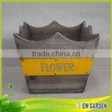 Multi-function Wood Flower Basket,Custom Recycled Plant Pot thumbnail-2