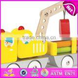 2017 New Design Children Funny Wooden Toy Pulling Trucks W05C082 thumbnail-4
