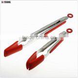 14001 Kitchen and Barbecue Grill Tongs Silicone BBQ Cooking Stainless Steel Locking Food Tong thumbnail-3
