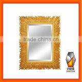 Golden PU Art Decorative Mirror