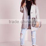 2016 New Style Girls Grey Wool Cocoon Coats Elegant Design thumbnail-2