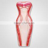 2015 Top Quality New Fashion Girl's Stripless Pink Nail Beaded Appliques Bandage Dress Special Occasion Dress thumbnail-2