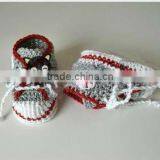 Hand Crochet Baby Shoes With Latchet Fashion Toddlers Infant Winter Knitted Shoes thumbnail-4