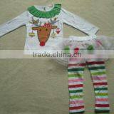 Children's Girls Xmas Outfit Deer Pattern Outfit Ruffle Kids Christmas Clothes thumbnail-3