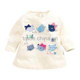 S33507W 18M-6T Baby Girl Clothing t Shirts 100%cotton Cats Printed Cartoon T-shirts thumbnail-1