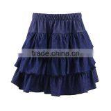 New Arrival Blue Girls Ruffle Skirt Cotton Knit Wholesale Boutique Persnickety Children Skirts thumbnail-1