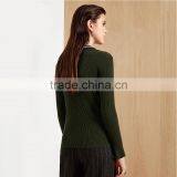Green Color Women Sweater 2017 Fashion Round-neck Pullover Sweater thumbnail-2